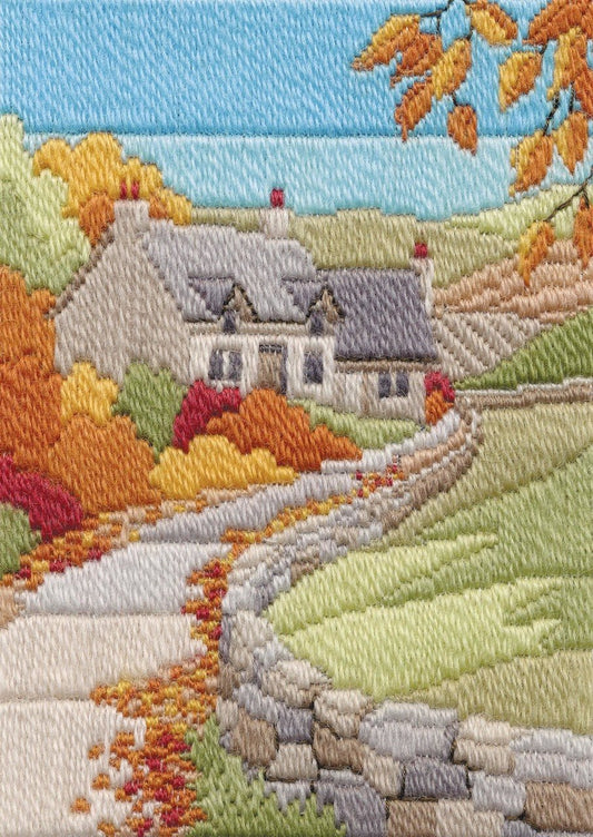 Autumn Cottage  Derwentwater Designs Long Stitch Kit DW14MLS11