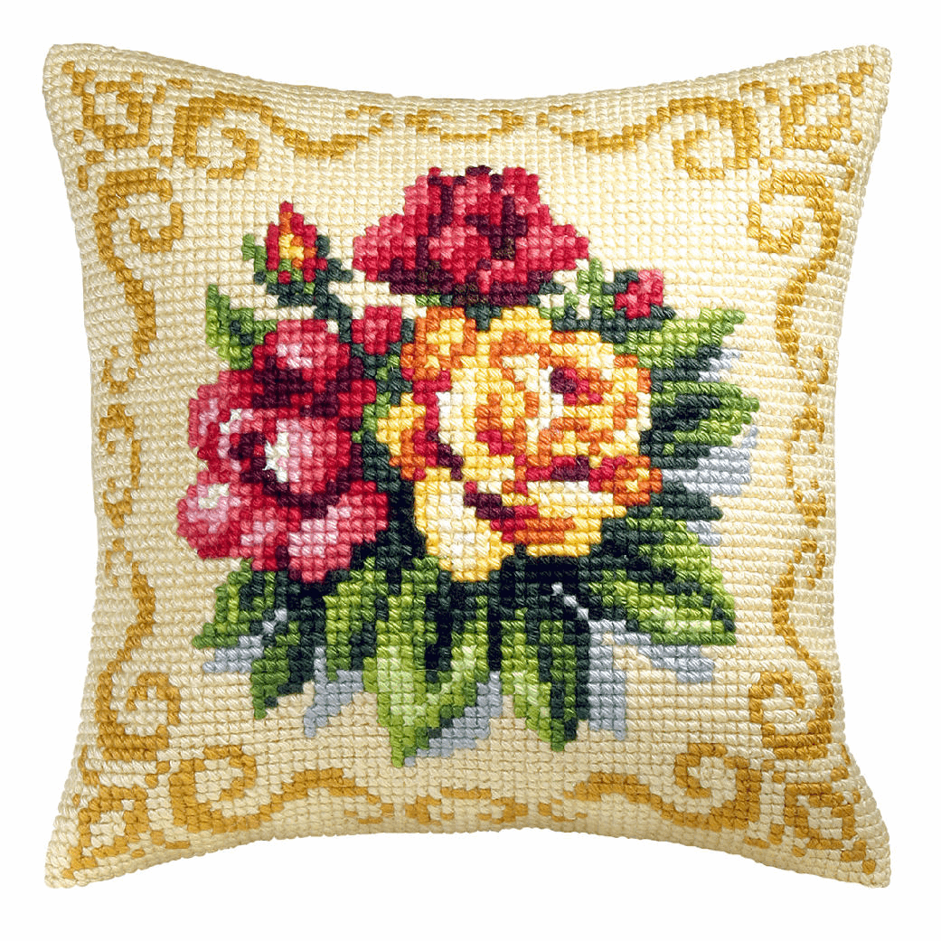 Spring Flowers- Orchidea Cushion Cross Stitch Kit ORC.9005