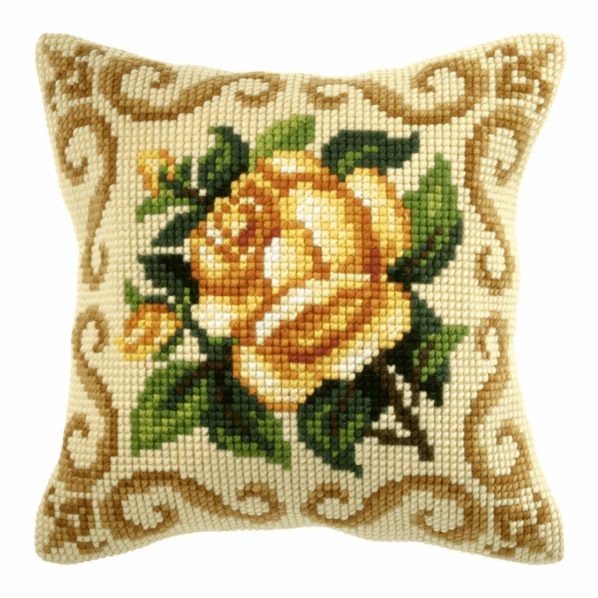 Yellow Rose - Orchidea Cushion Cross Stitch Kit ORC.9165 -|