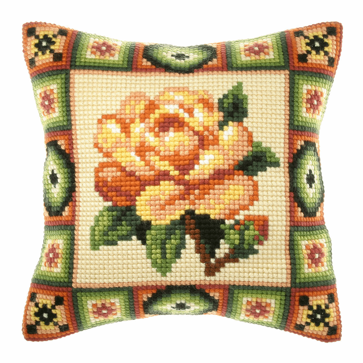 Yellow Rose - Orchidea Cushion Cross Stitch Kit ORC.9174 -|