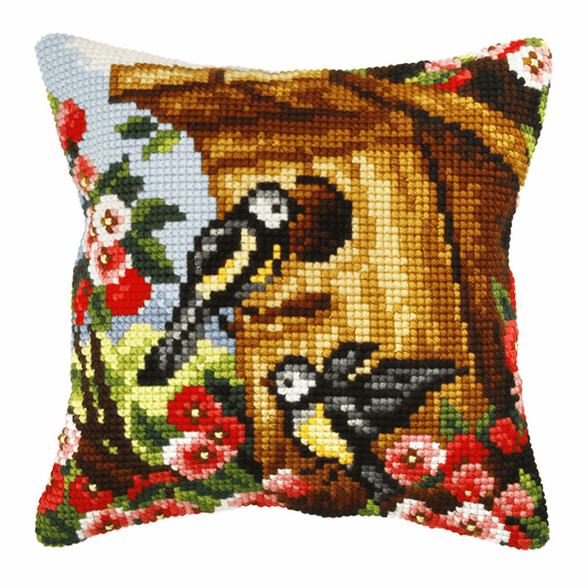 Blue Tits - Orchidea Cushion Cross Stitch Kit ORC.9186