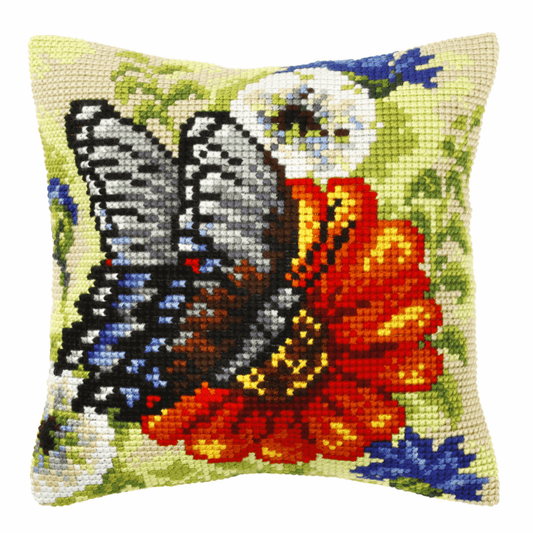 Butterfly on Gerbera - Orchidea Cushion Cross Stitch Kit ORC.9251