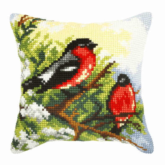 Bullfinches- Orchidea Cushion Cross Stitch Kit ORC.9309