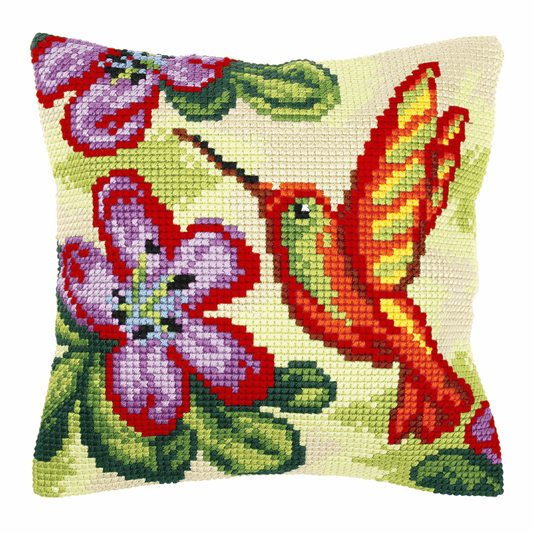 Humming Bird- Orchidea Cushion Cross Stitch Kit ORC.9368