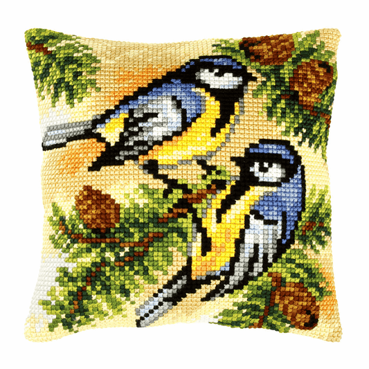 Blue Tits- Orchidea Cushion Cross Stitch Kit ORC.9383