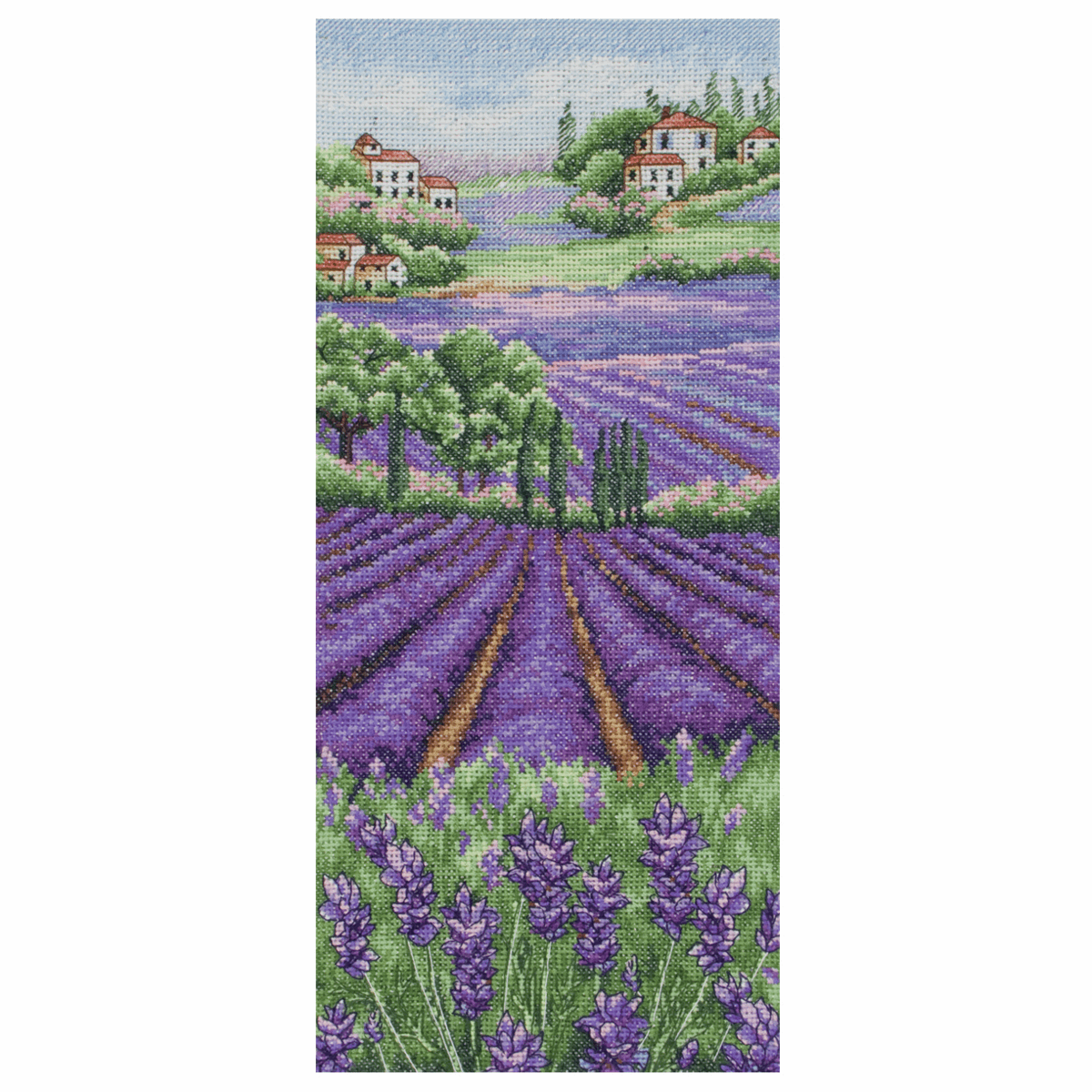 Provence Lavender Landscape - Anchor Cross Stitch Kit PCE0807