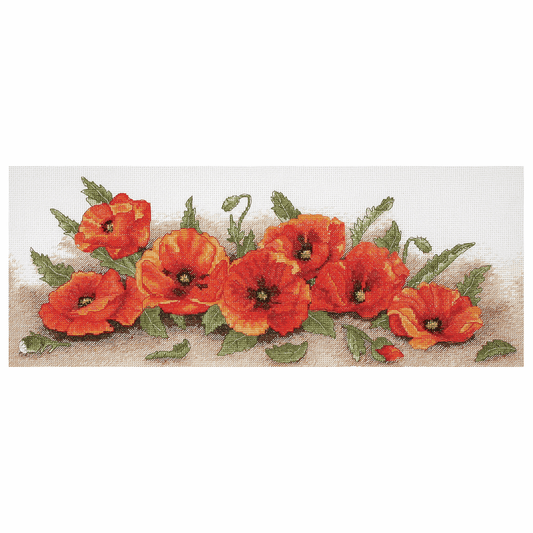 Spray of Poppies - Anchor Cross Stitch Kit PCE722