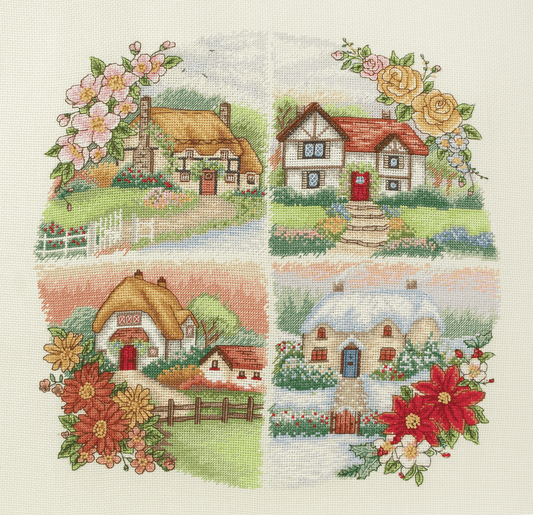 Seasonal Cottages  - Anchor Cross Stitch Kit PCE750