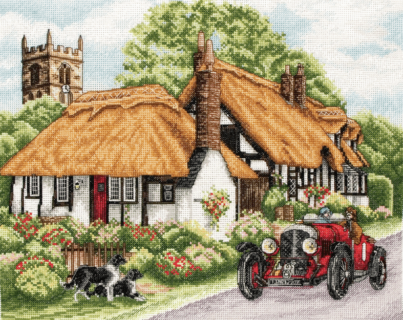 Village of Welford  - Anchor Cross Stitch Kit PCE869