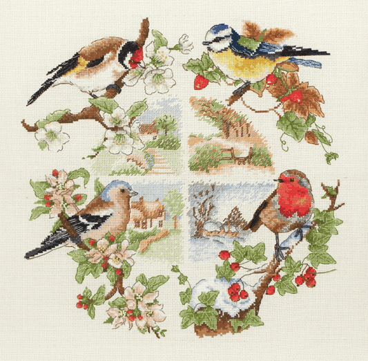 Birds & Seasons - Anchor Cross Stitch Kit PCE880