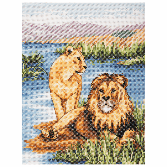 Lions - Anchor Cross Stitch Kit PCE964