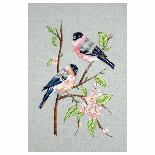 Bullfinches - Birds - Embroidery Kit PE651