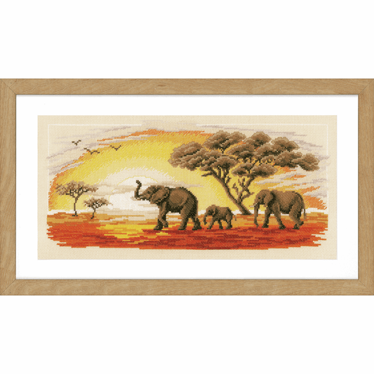 Elephants  -  Vervaco Counted Cross Stitch Kit PN-0002317