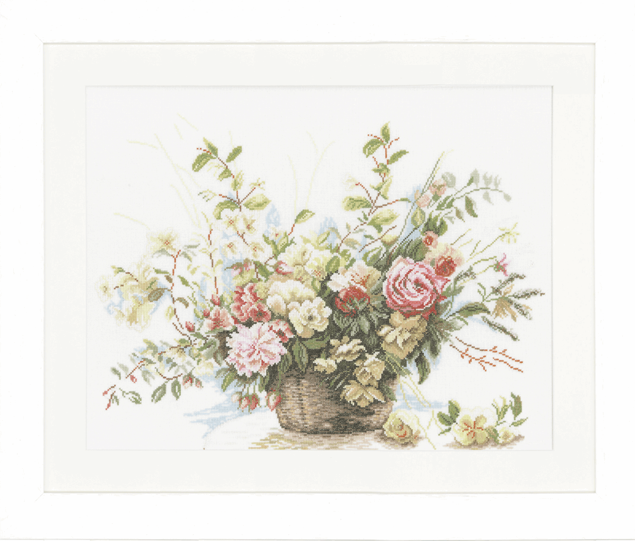 Basket of Roses - Lanarte Cross Stitch Kit PN-0008004