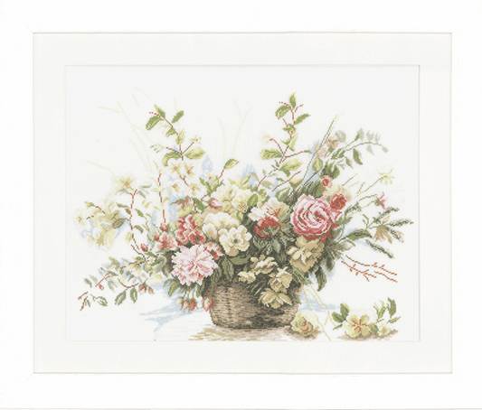 Basket of Roses - Lanarte Cross Stitch Kit PN-0008004