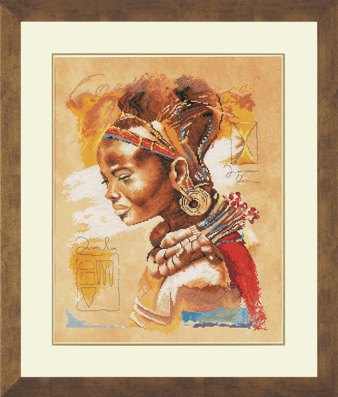 African Woman - Lanarte Cross Stitch Kit PN-0008009