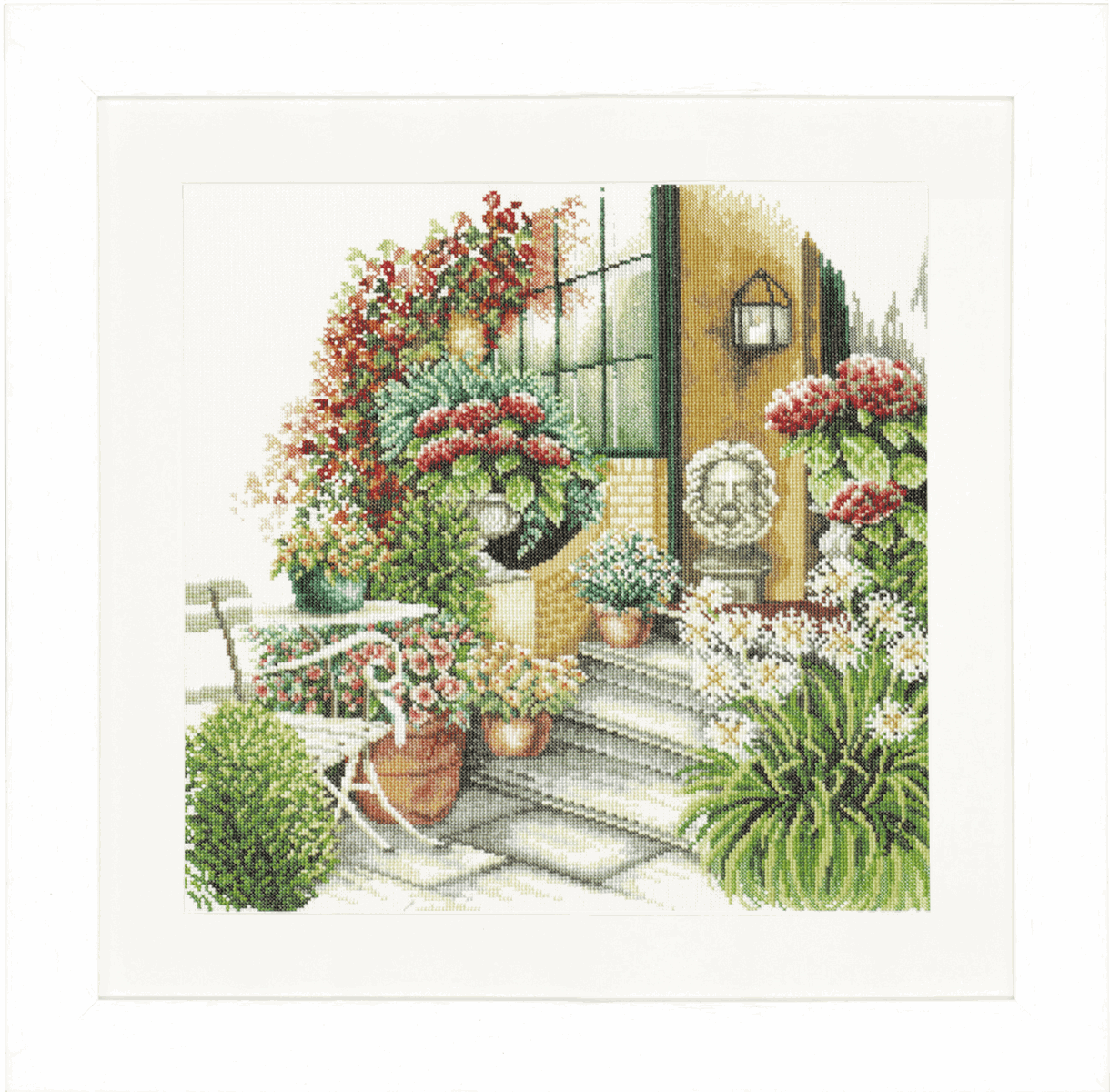 Terrace in Autumn Bloom - Lanarte Cross Stitch Kit PN-0008016