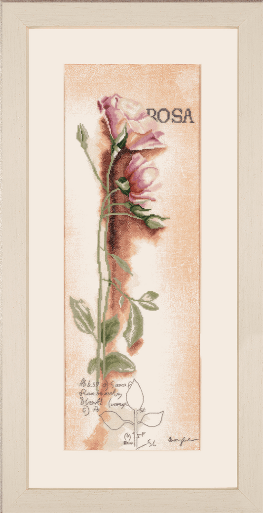 Rosa Botanical - Lanarte Cross Stitch Kit PN-0008050