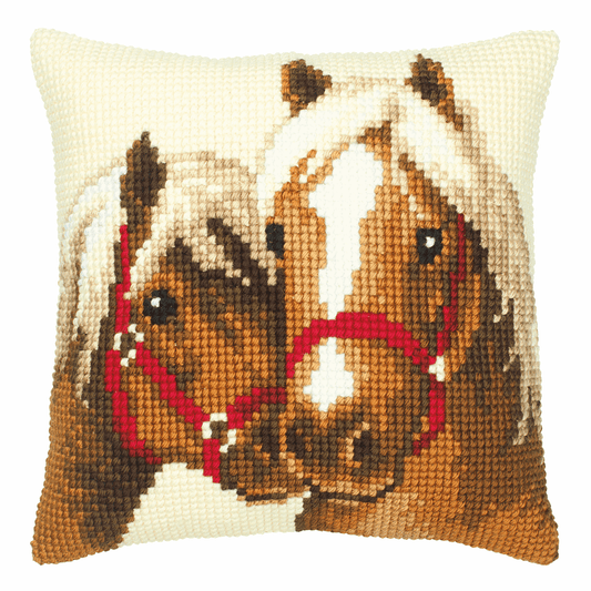 Horses  Cushion - Vervaco Cross Stitch Kit PN-0008505