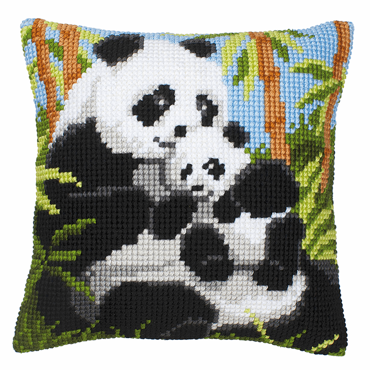 Panda Cushion - Vervaco Cross Stitch Kit PN-0008513 -|