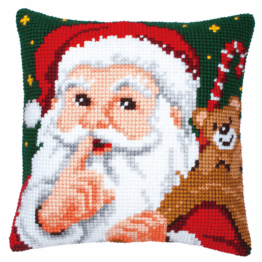 Santa Cushion - Vervaco Cross Stitch Kit PN-0008518