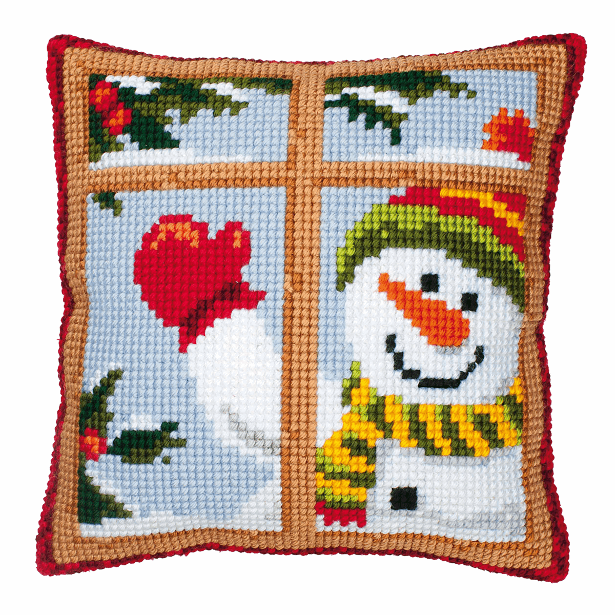 Snowman Cushion - Vervaco Cross Stitch Kit PN-0008519