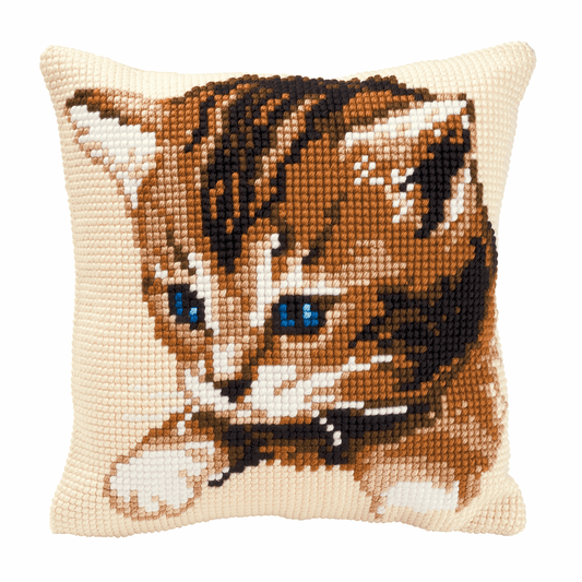 Kitten Cushion - Vervaco Cross Stitch Kit PN-0008537