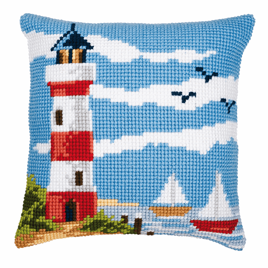 Lighthouse Scene- Vervaco Cushion Cross Stitch Kit PN-0008601