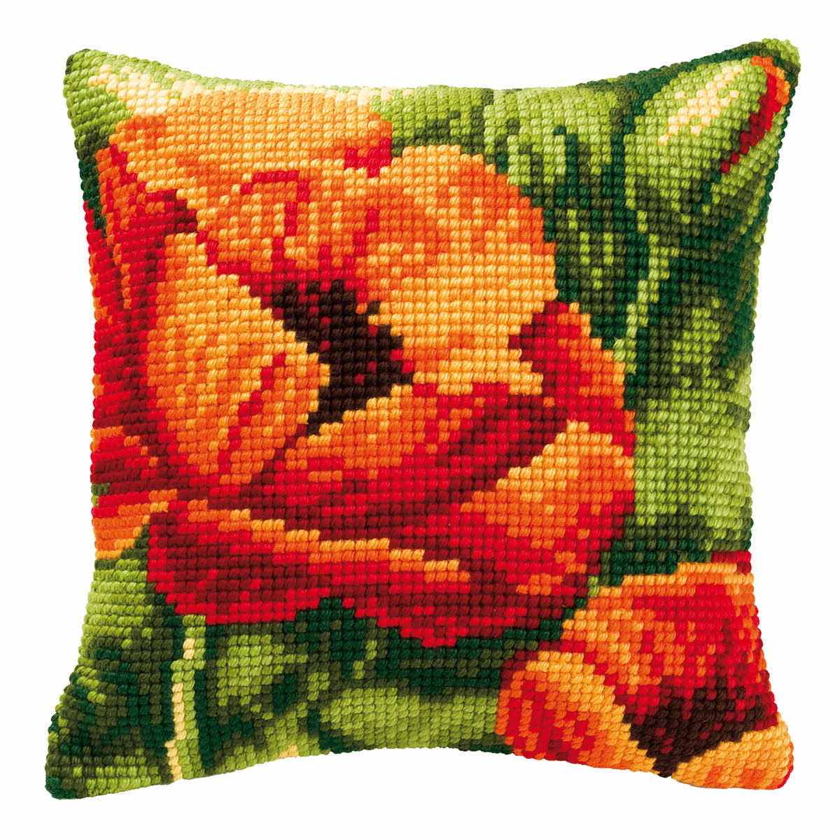 Poppies - Vervaco Cushion Cross Stitch Kit PN-0008619