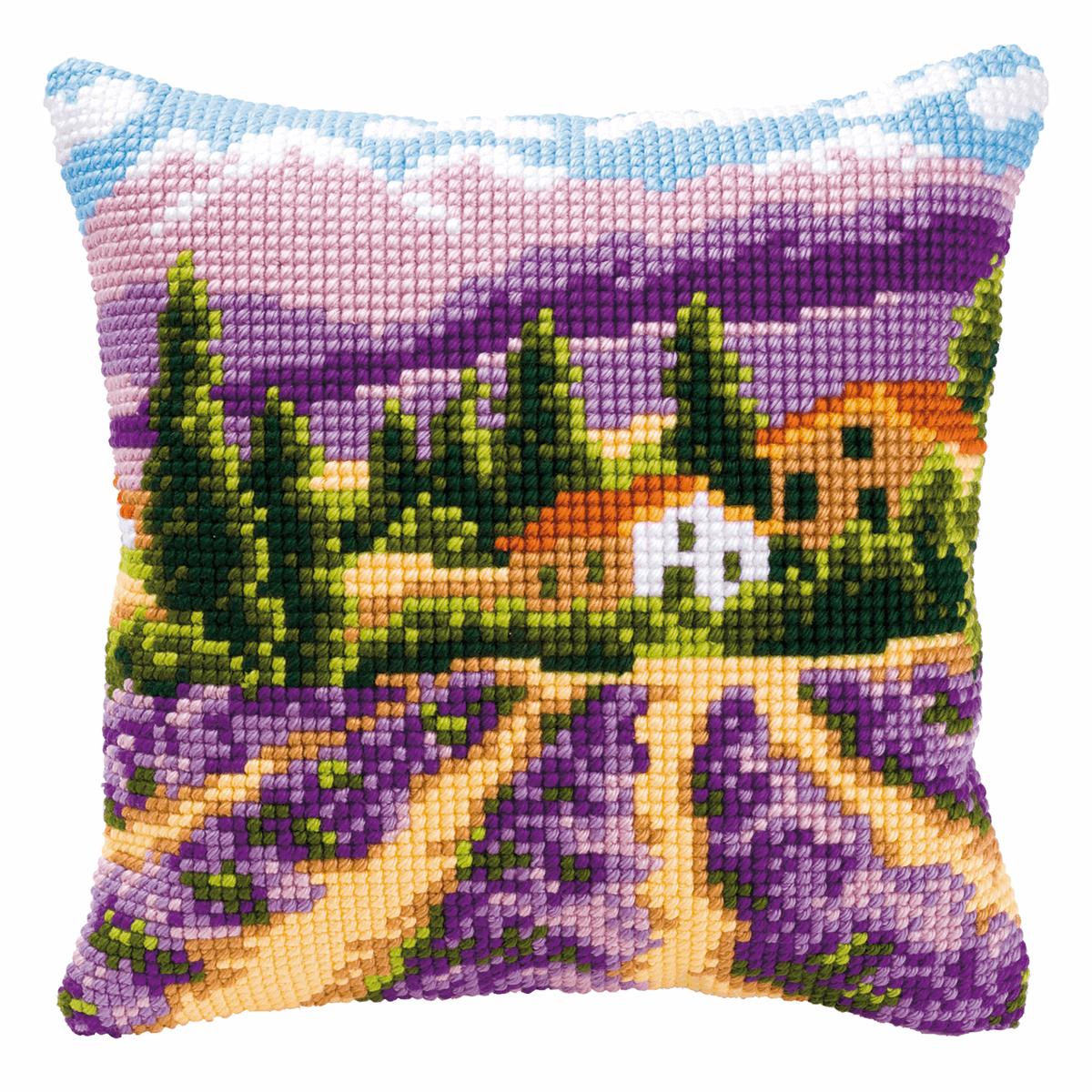 Lavender Fields - Vervaco Cushion Cross Stitch Kit PN-0008637