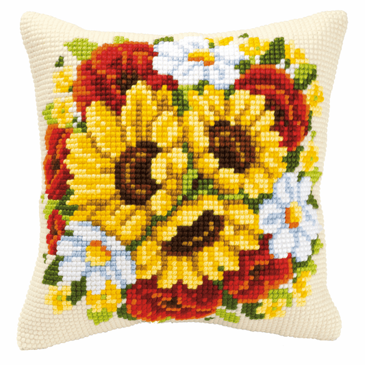 Floral Posy - Vervaco Cushion Cross Stitch Kit PN-0008687