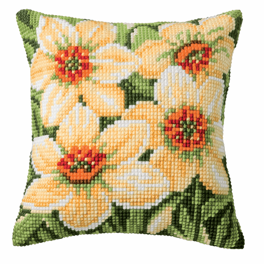 Daffodils - Vervaco Cushion Cross Stitch Kit PN-0008718