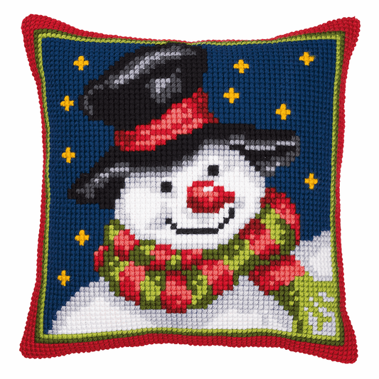 Snowman - Vervaco Cushion Cross Stitch Kit PN-0008727