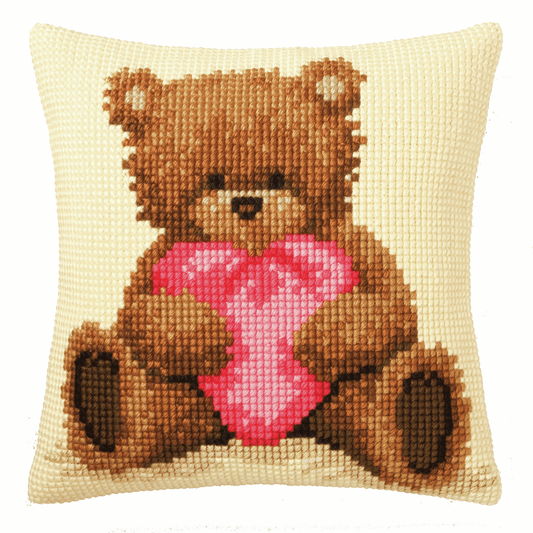 Popcorn with Heart - Vervaco Cushion Cross Stitch Kit PN-0011090