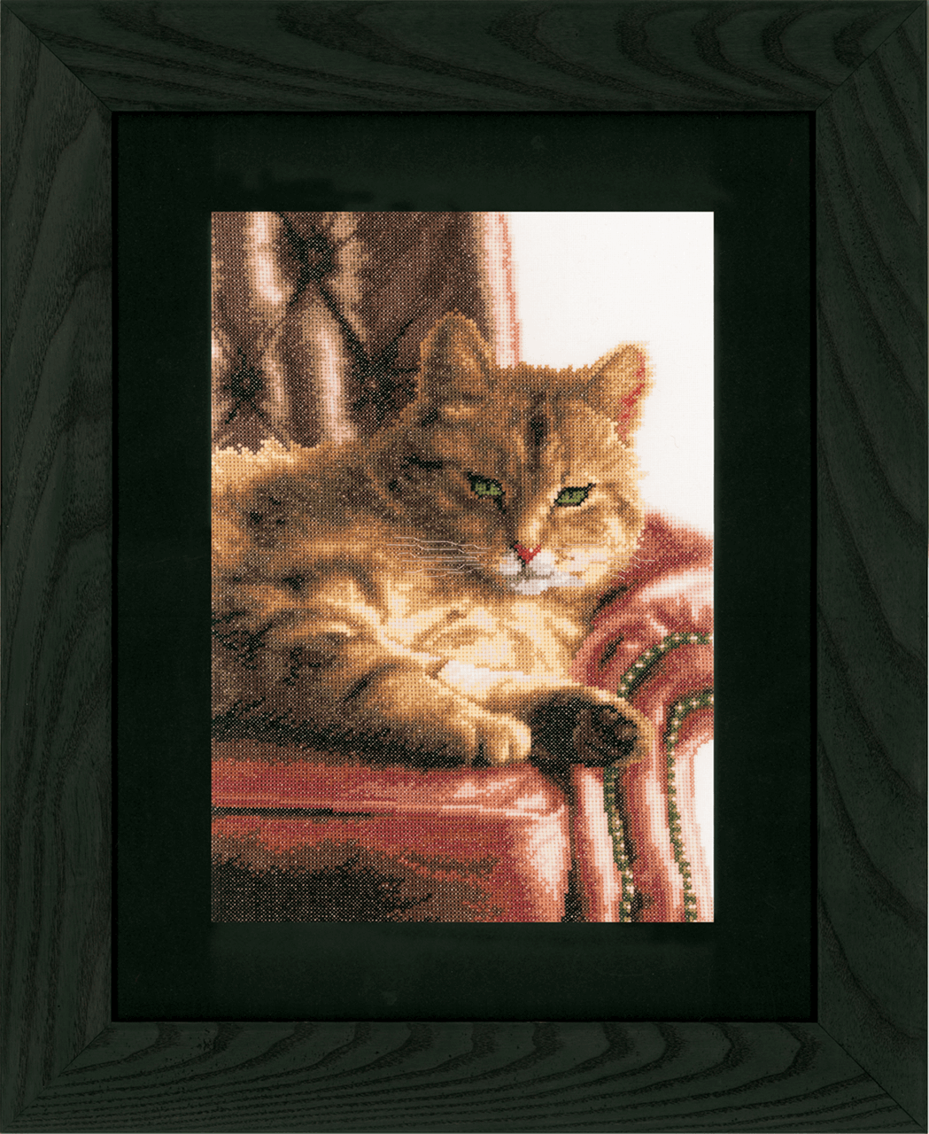 Relaxed Tabby (Aida, W) - Lanarte Cross Stitch Kit PN-0021762