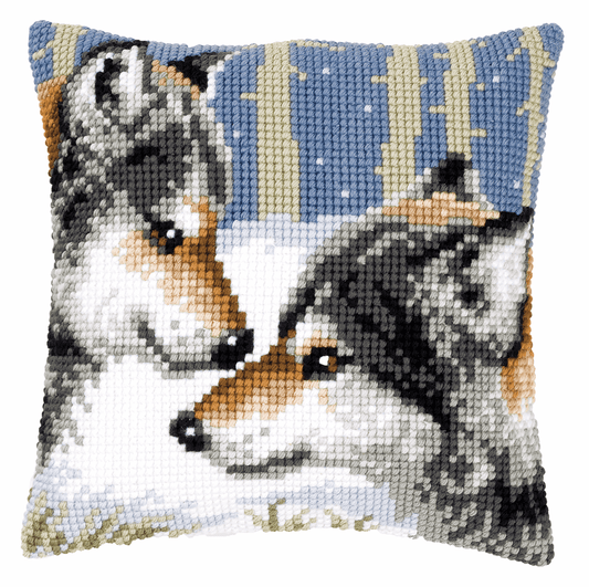 Wolves - Vervaco Cushion Cross Stitch Kit PN-0021844