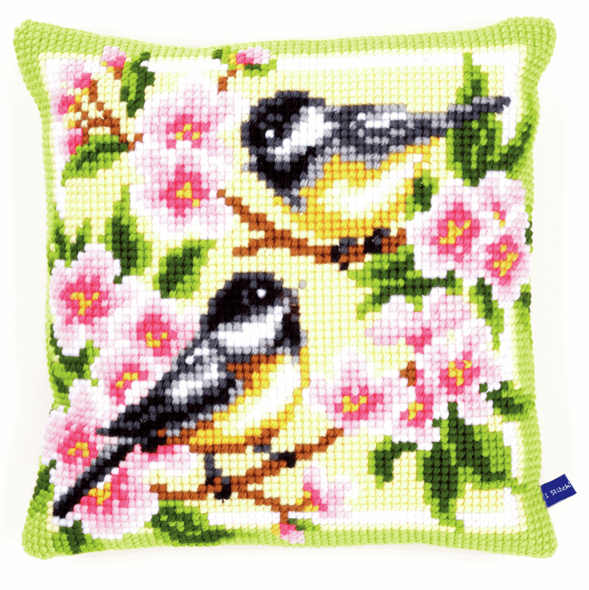 Birds and Blossoms - Vervaco Cushion Cross Stitch Kit PN-0143499