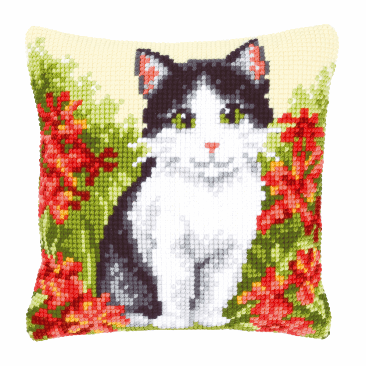 Cat - Vervaco Cushion Cross Stitch Kit PN-0143701