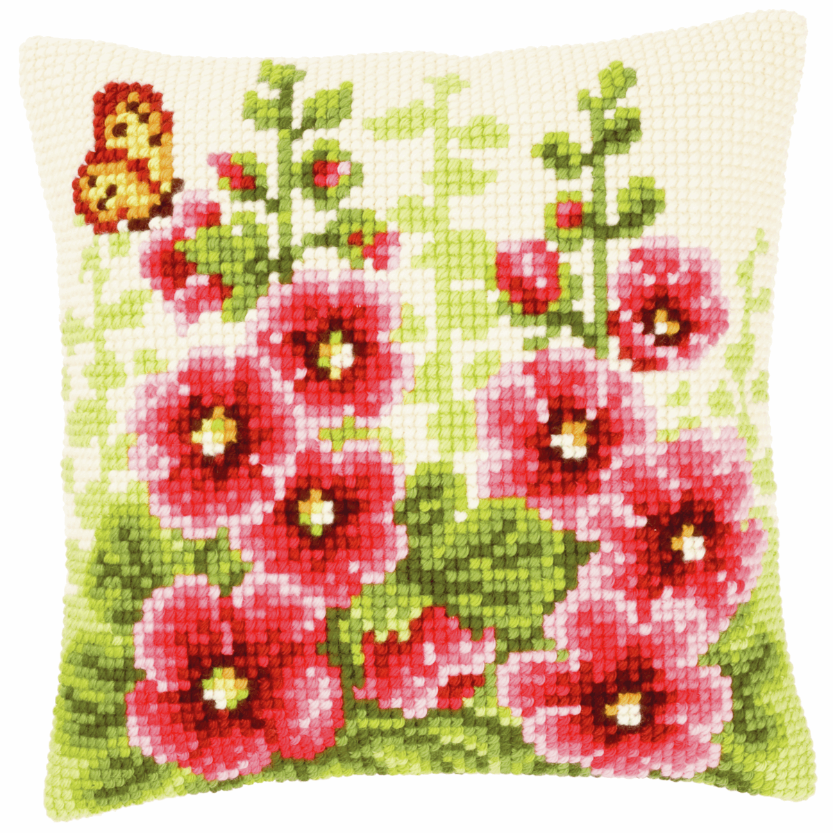 Delphiniums - Vervaco Cushion Cross Stitch Kit PN-0143709