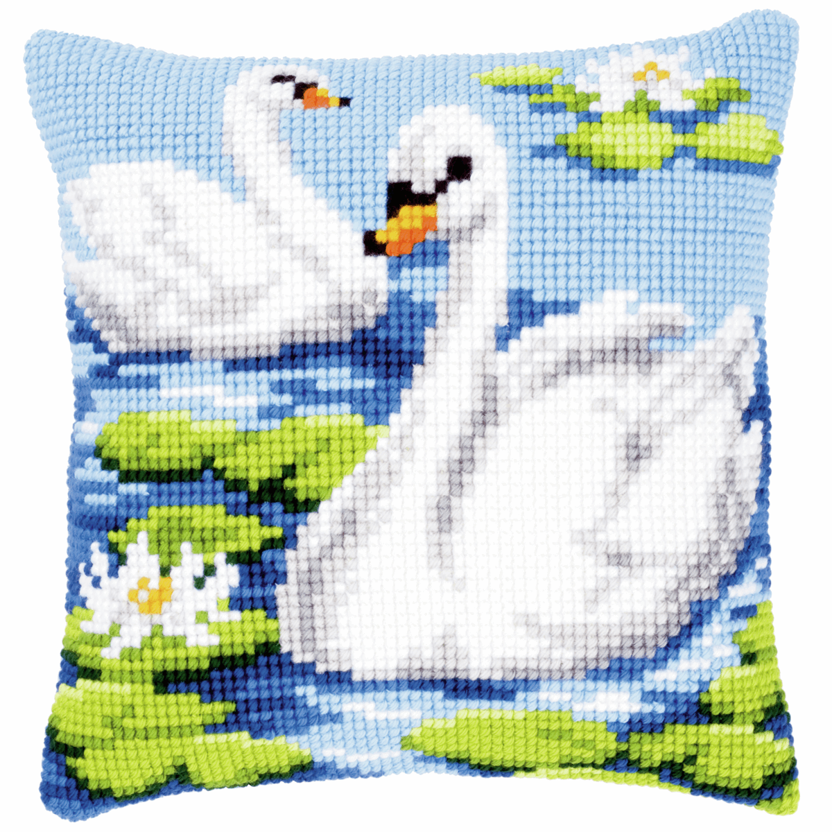 Swans - Vervaco Cushion Cross Stitch Kit PN-0144079