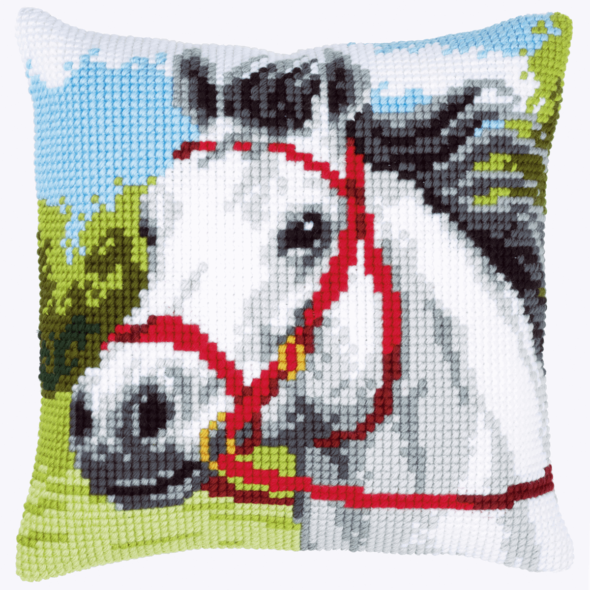 White Horse - Vervaco Cushion Cross Stitch Kit PN-0144434