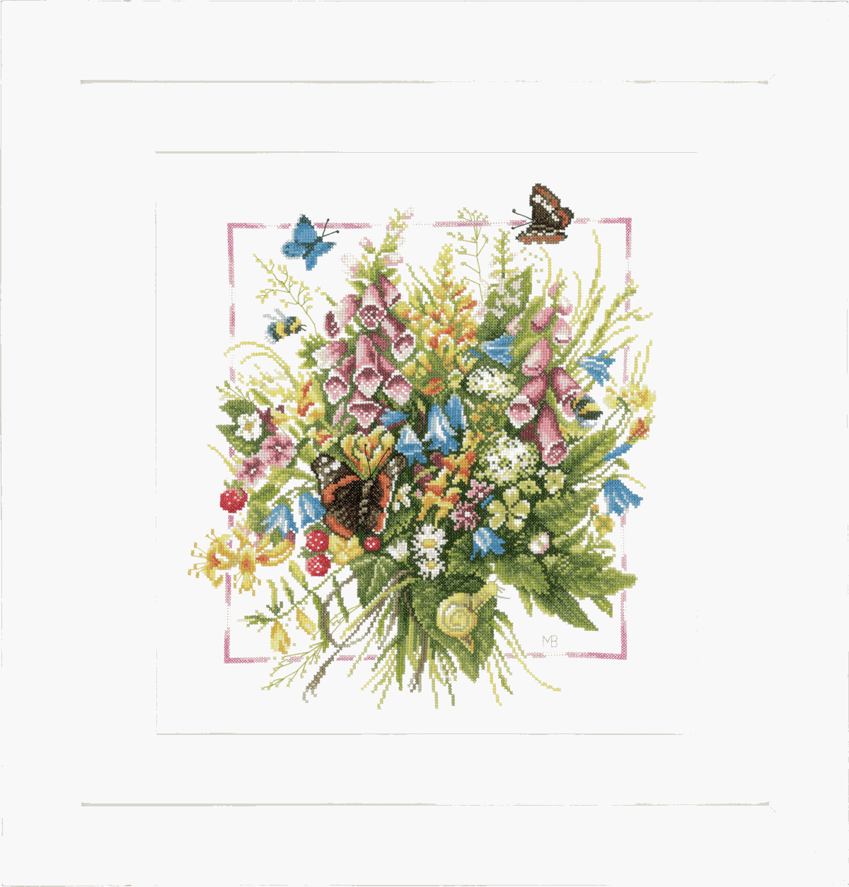 Summer Bouquet (Evenweave) - Lanarte Cross Stitch Kit PN-0144527