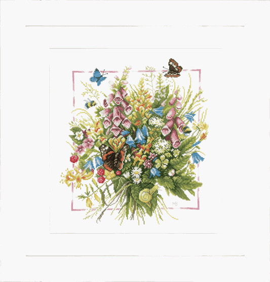 Summer Bouquet (Evenweave) - Lanarte Cross Stitch Kit PN-0144527