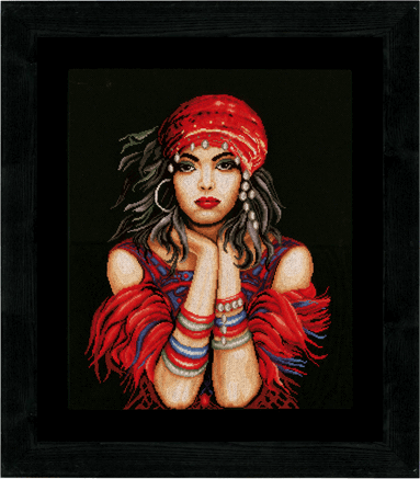 Gypsy Girl (Aida, B) - Lanarte Cross Stitch Kit PN-0144529