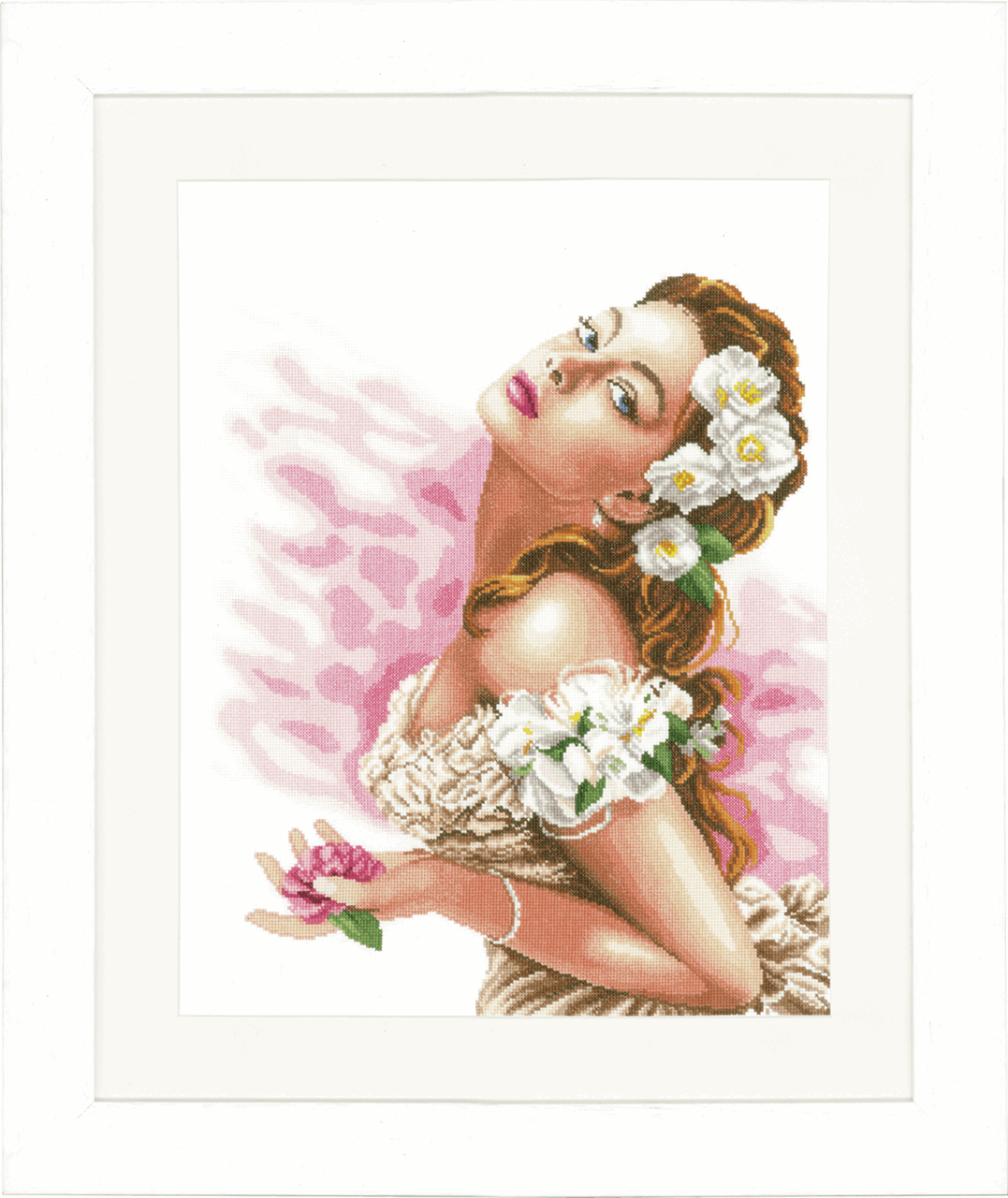 Lady of the Camellias (Evenweave) - Lanarte Cross Stitch Kit PN-0144530