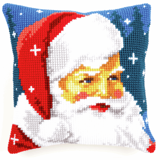 Kind Santa - Vervaco Cushion Cross Stitch Kit PN-0144705 -|