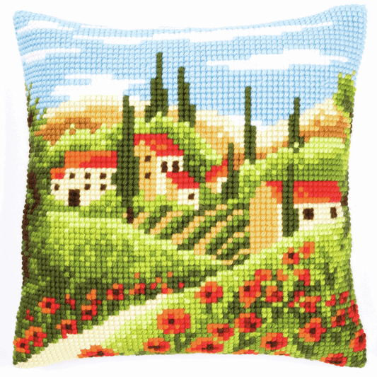 Village - Vervaco Cushion Cross Stitch Kit PN-0144846