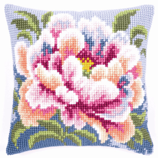 Peony  - Vervaco Cushion Cross Stitch Kit PN-0144875