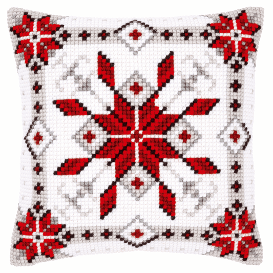 Snow Crystal  - Vervaco Cushion Cross Stitch Kit PN-0146119