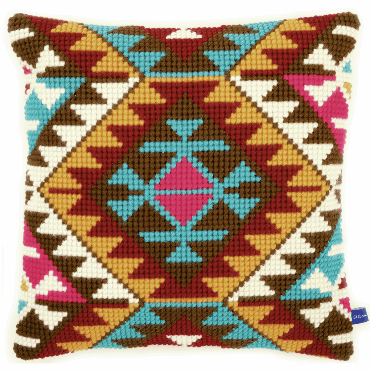 Ethnic Print  - Vervaco Cushion Cross Stitch Kit PN-0146715